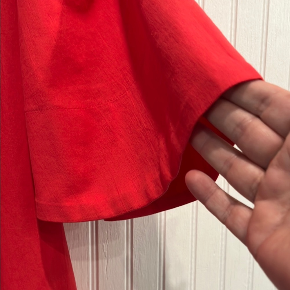 Pomander Place Red Flutter Sleeve Midi Dress - Picture 3 of 7